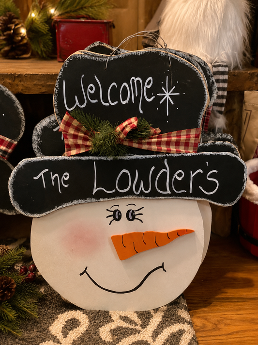 Snowman Head Door Hanger