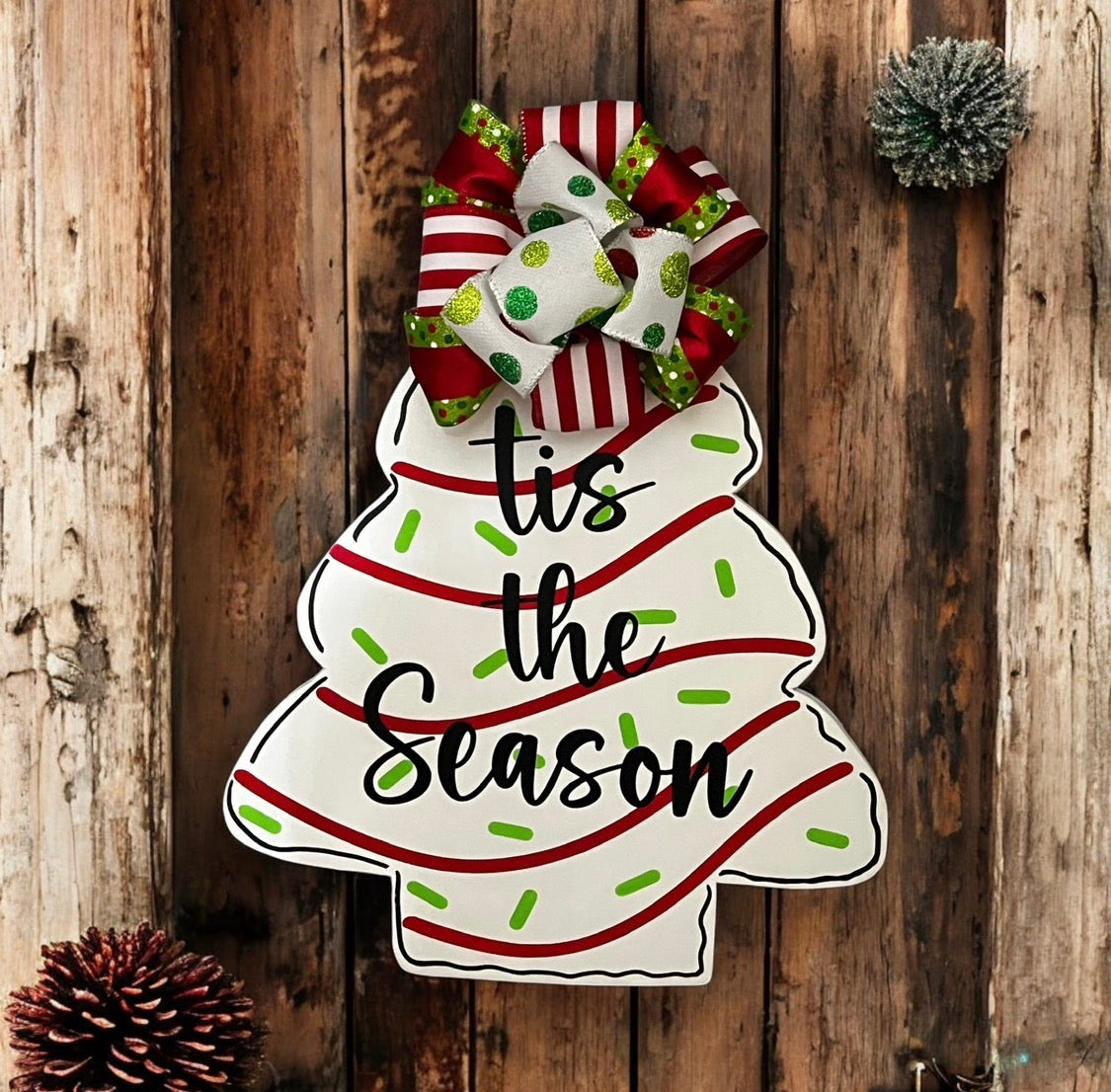 Christmas Tree Cake Door Hanger